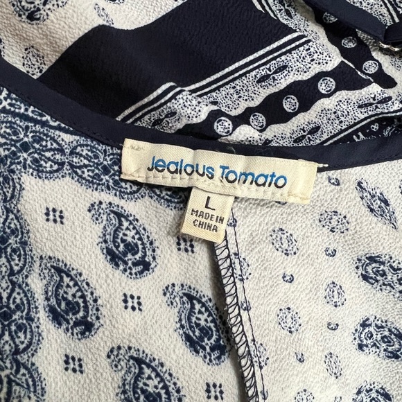 JEALOUS TOMATE DRESS COLOR BLUE/WHITE SIZE L - Picture 13 of 13